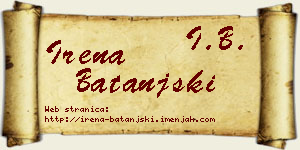 Irena Batanjski vizit kartica